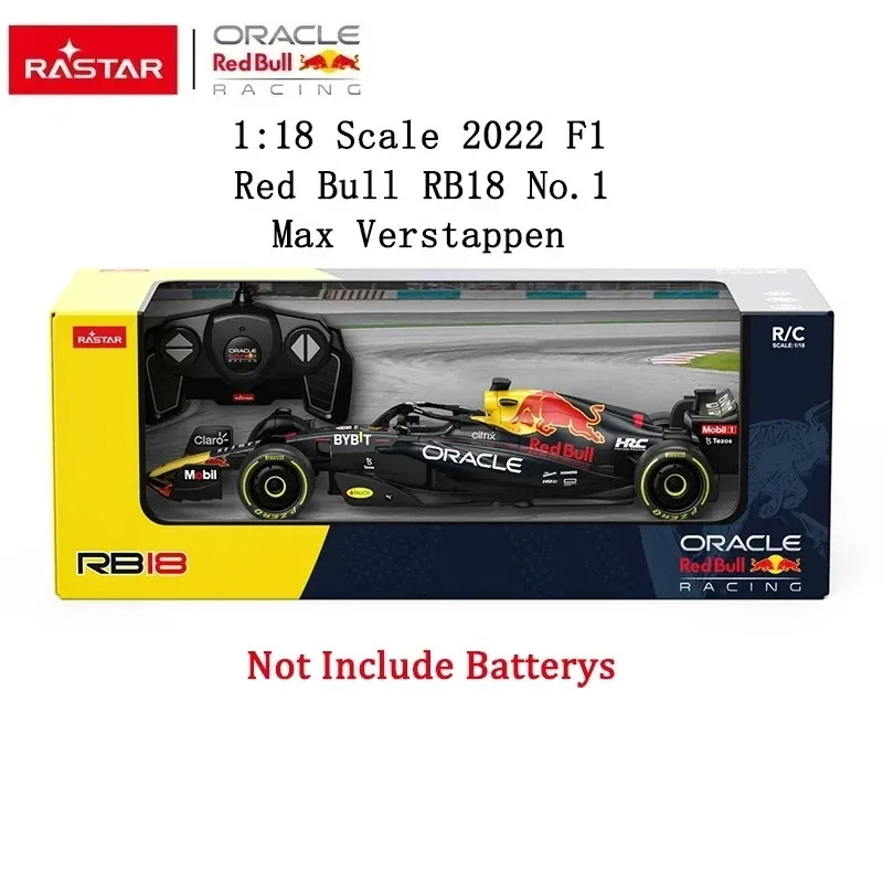 RASTAR-Red Bull RB18 Racing RC Cars Model, Max Verstappen, 1:18, 2022G, Remover Controls, Toys, DIY Label, Voitures pour adultes, F1, 2.4