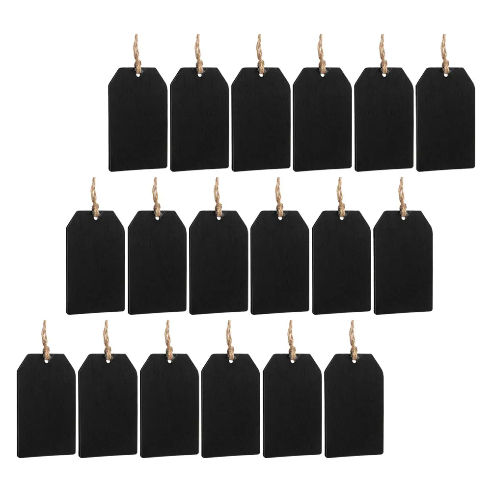 

32 Pcs Wooden Label Wedding Decor Chalkboard Labels Bottle Tags The Sign Rope Decorations