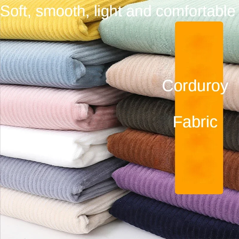 

Micro-stretch Corduroy Fabric Striped By The Meter for Pillow Clothing Shirts Jackets Diy Sewing Glossy Plain Soft Drape Textile