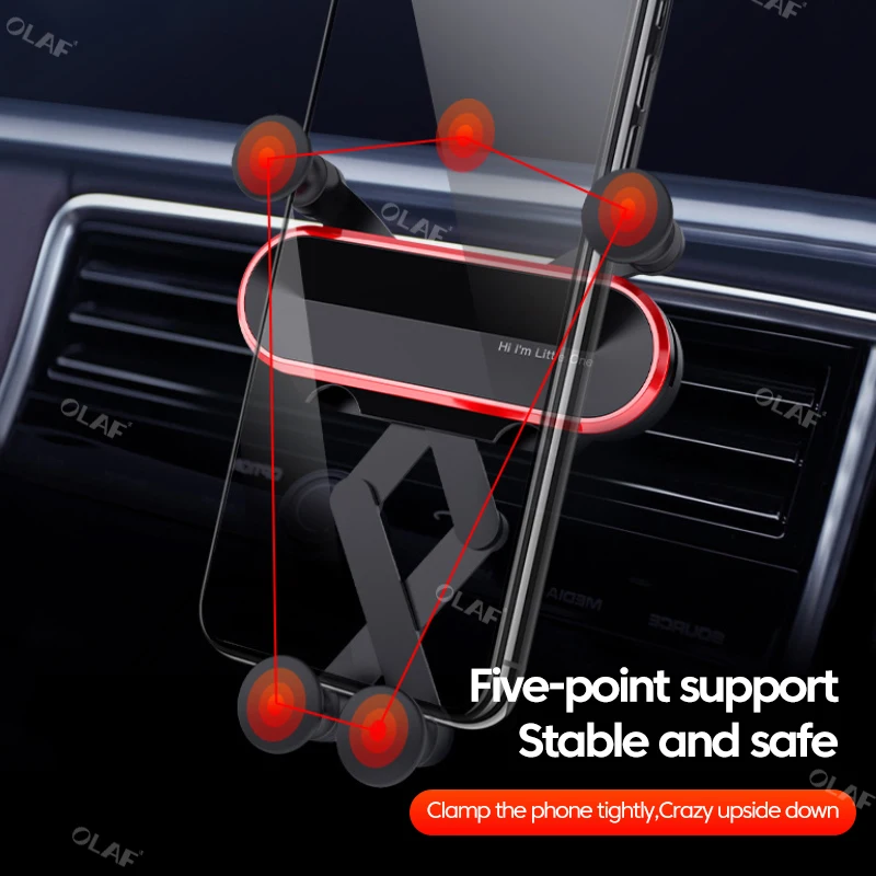 Gravity Car Phone Holder Mobile Cell Phone Stand Smartphone GPS Support Mount Air Vent Clip For iPhone 14 13 Pro Samsung Huawei