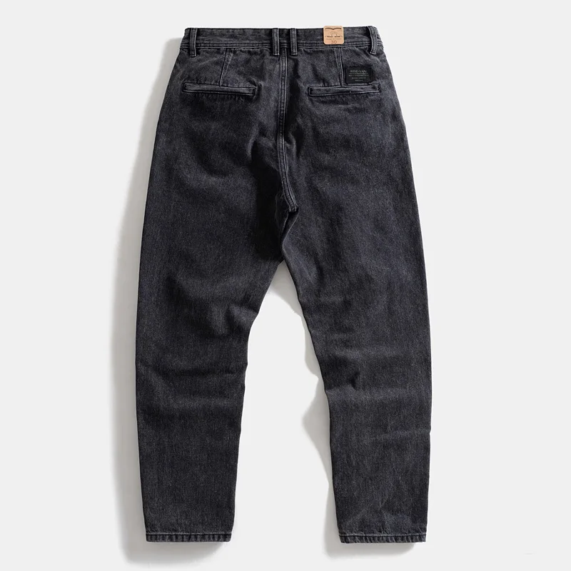 New Arrival Men's Loose Fit Cotton Black Jeans for Fall/Winter