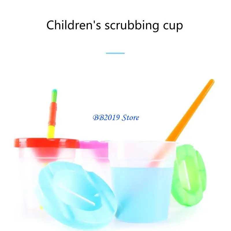 Q0KB Interactive Colorful Washing Cup Paint Tool Preschool Kids Supplies Creative Painting Supplies for Over 12 Mont
