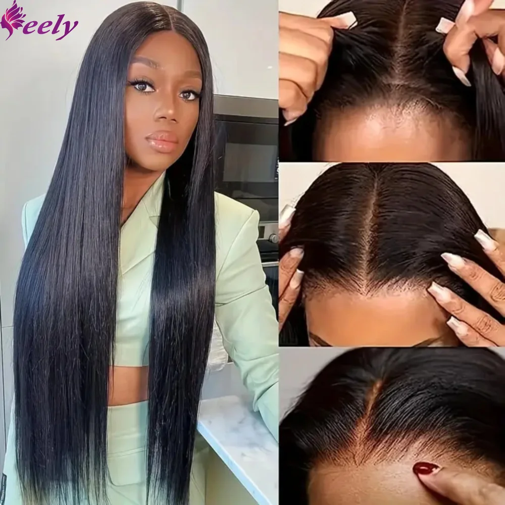 Straight Wigs Glueless Wig Human Hair Ready To Wear Pre Plucked Brazilian 5x5 Lace Frontal Wig 200 Density 13x4 Lace Front Wigs