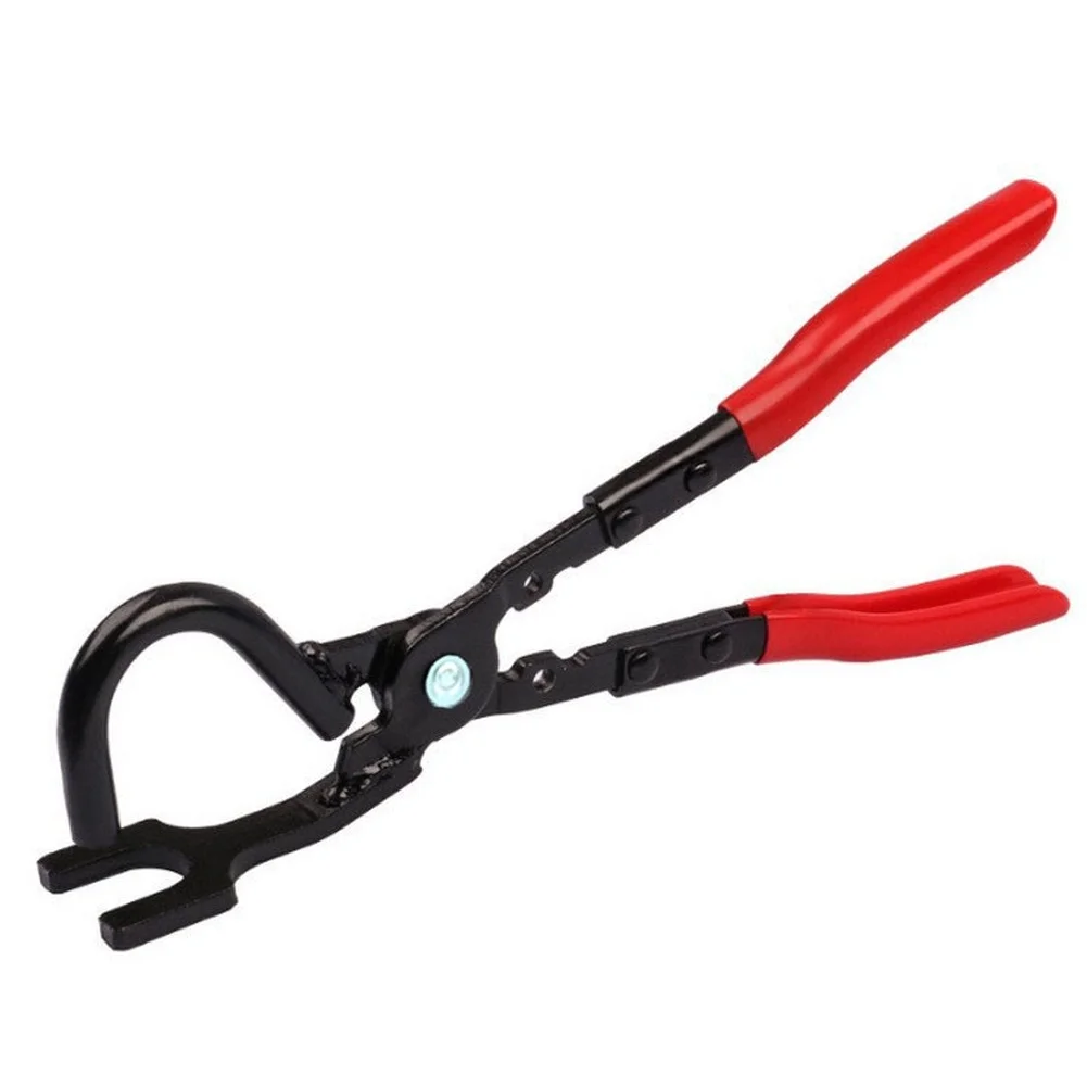 Muffler Bracket Tool Rubber Hanger Pliers Carbon Steel Construction Ergonomic Handle Grip Precision Jaw Alignment