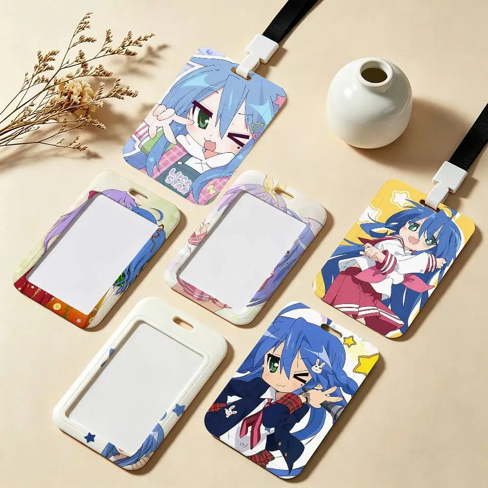 

Cute L-Lucky Girl Star ID Badge Holder With For Office School Name Card Credentials Case