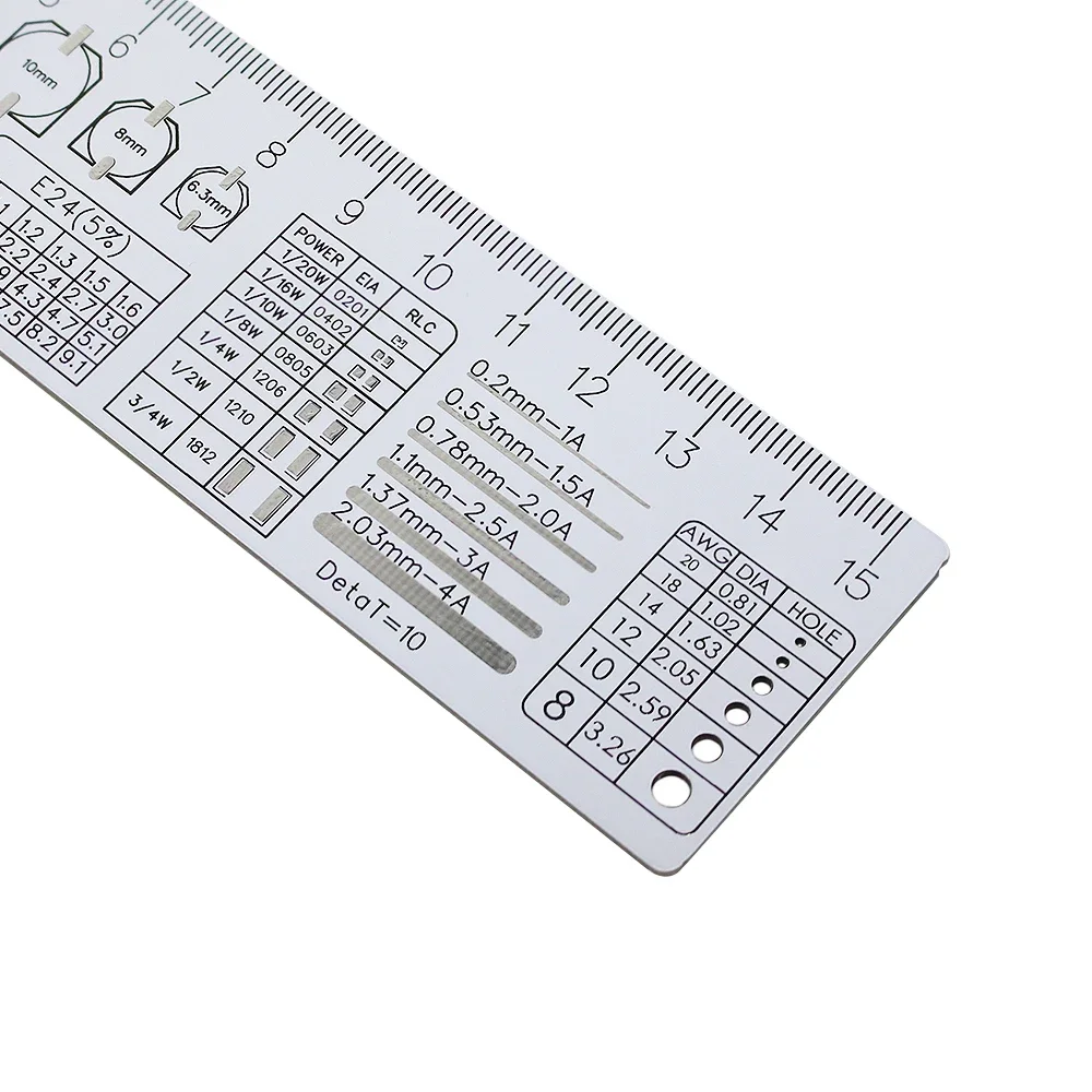 PCB Ruler for Electronic Engineers 15cm 20cm 25cm PCB Reference Ruler Multi-functional Measuring Tool