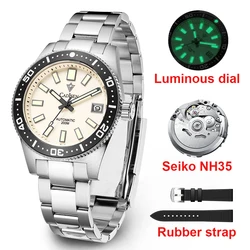 2022 CADISEN New Men's Automatic Mechanical Watches NH35 Watch 38mm Sapphire Stainless Steel 200M Waterproof Watch Reloj Hombre