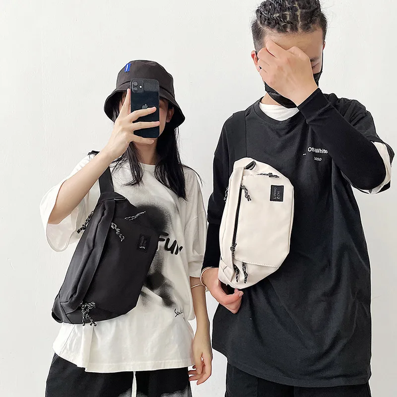 Unisex Nylon Waist Bags Street Hip Hop Belt Bag Phone Pack New High Capacity Chest Bag Shoulder Bags Fashion Trend Waist Packs