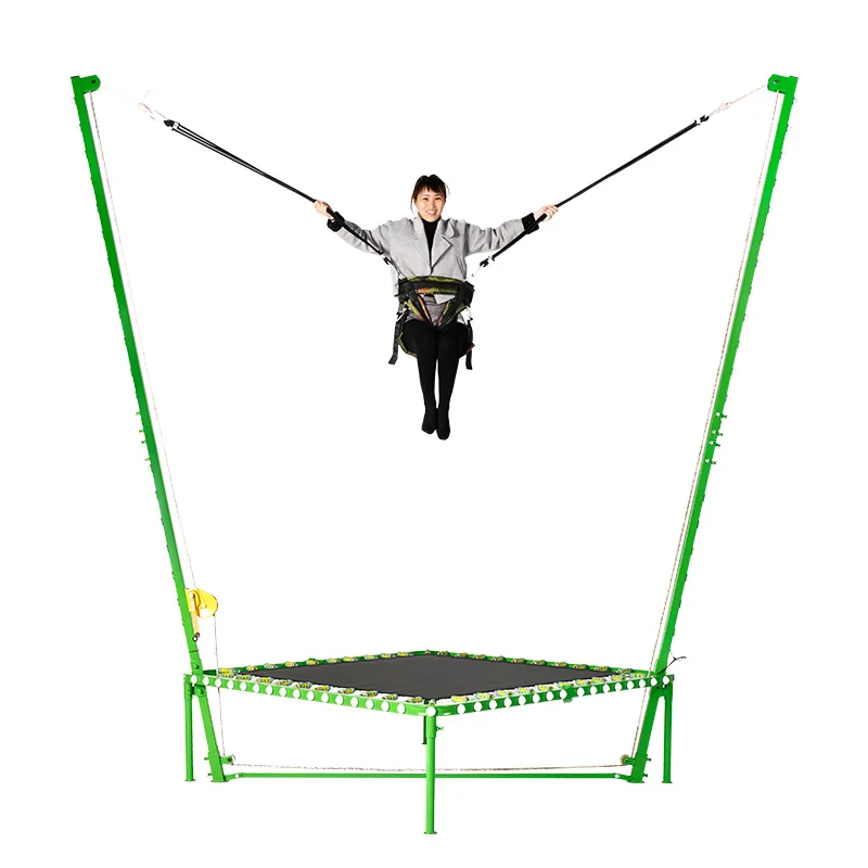 Single Bungee Jumping for Kids and Adults Bungee Trampolines Outdoor Playground With Led Light