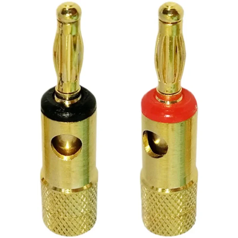 8/40pcs 4mm Musical Cable Wire Banana Plug Adapter Audio Speaker Connector Plated for Speaker Wire Amplifiers Gold-Plated