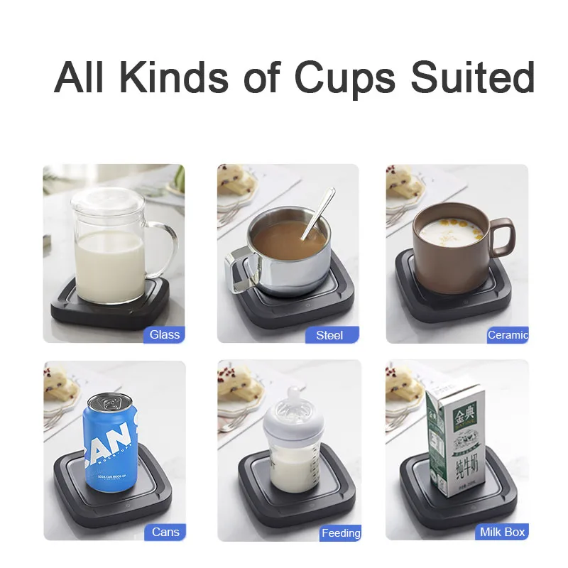Tazza di caffè scaldatazze PTC sottobicchiere riscaldante per Desktop da ufficio con piastra elettrica per scaldapiatti per tè al cacao acqua latte