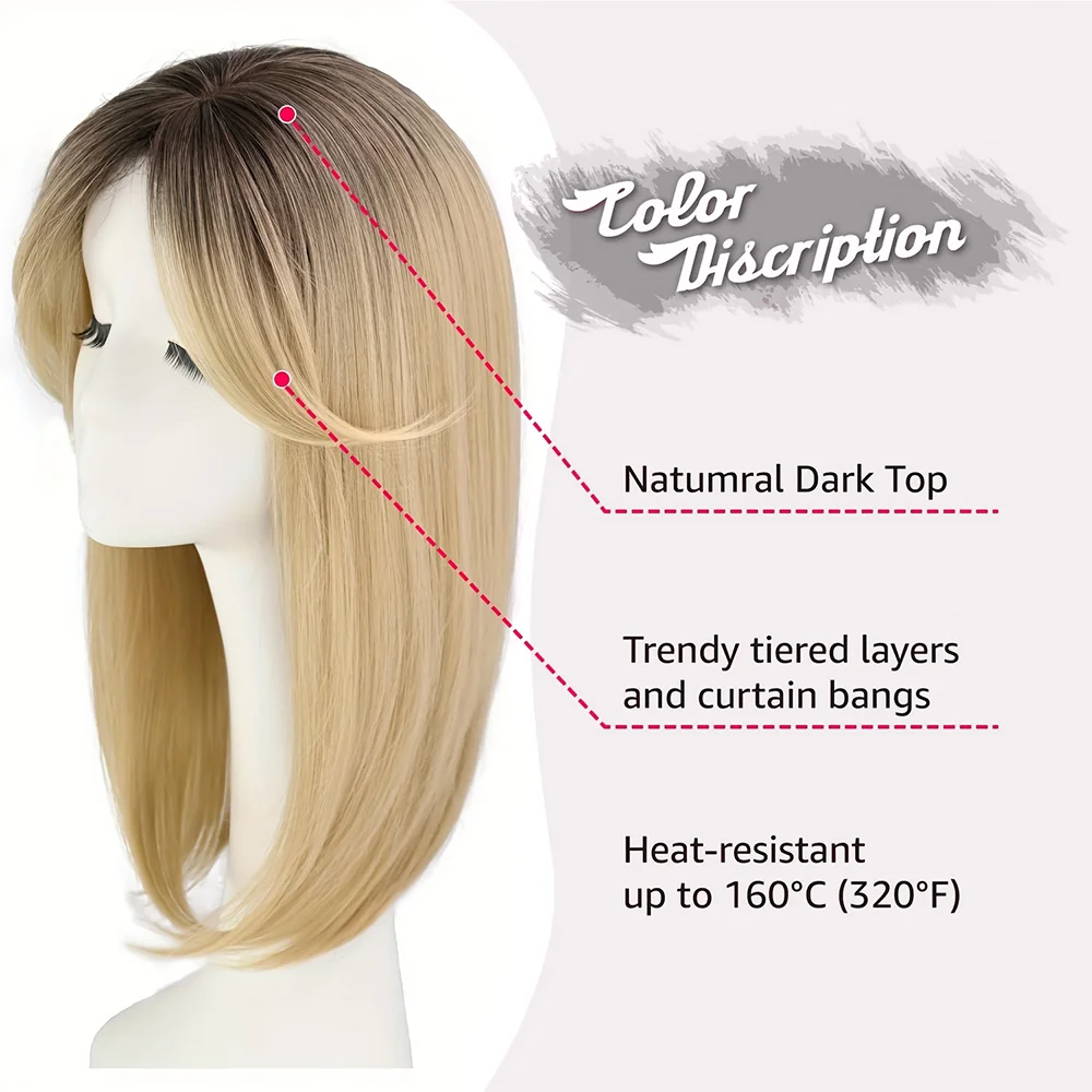 Topper With Hair Bangs Synthetic Hair Clip In Hair Extensions For Daily Use Hair Accessories