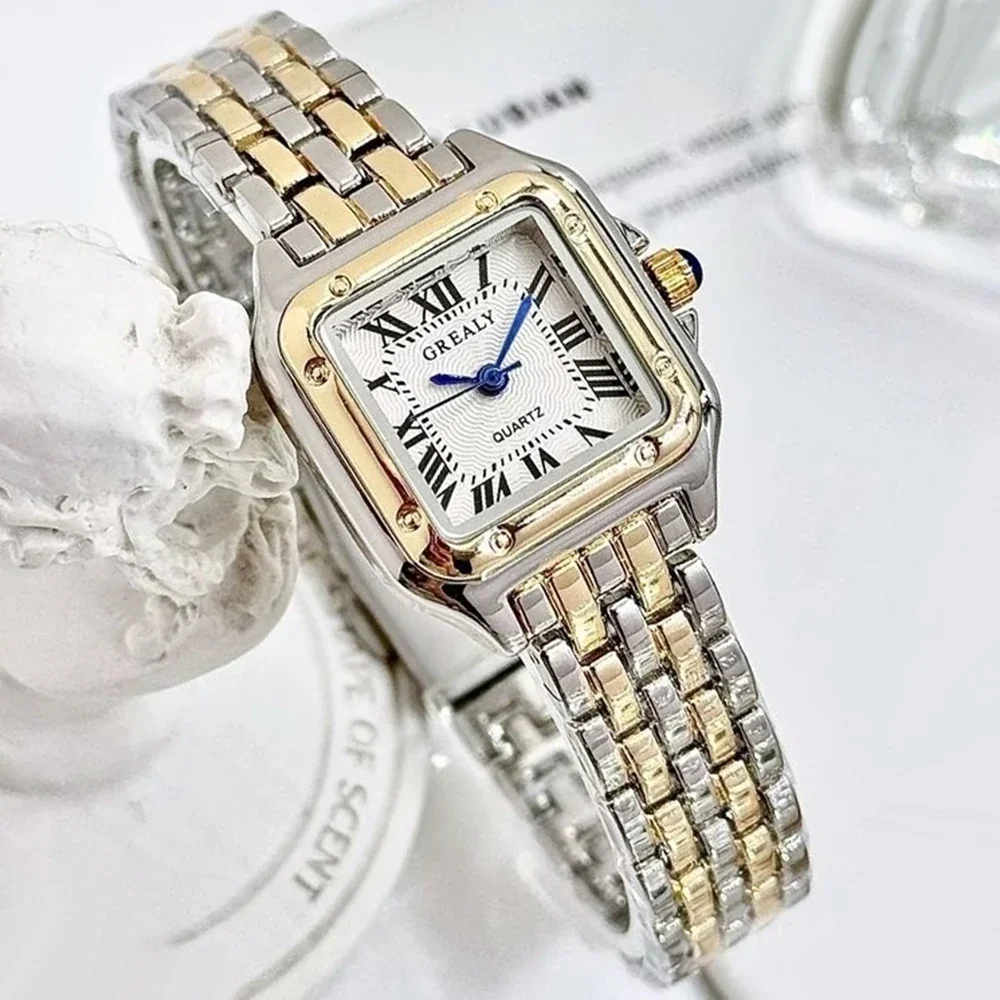 Luxury Rhinestone Women Watches Fashion Square Quartz Wristwatch Simple Ladies Clock Reloj Mujer