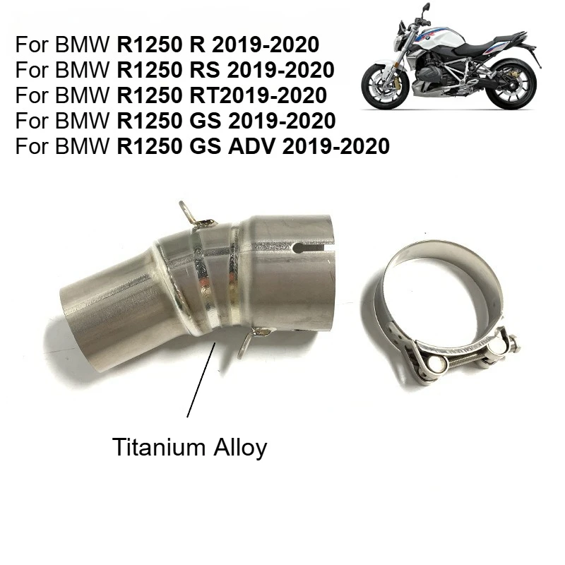 Modified Motorcycle Exhaust Mid Link Pipe Muffler System For BMW R1250R R1250RS R1250RT R1250GS ADV 2019‑2020 Spare Parts