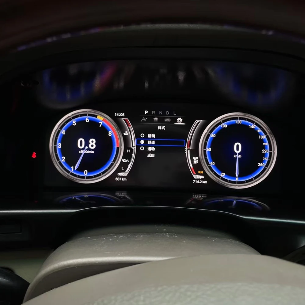 Digital Cluster Virtual Cockpit Screen for  Land Cruiser LC100 Lexus LX470 2003 04 2007 Car Dashboard Speed Meter Odometer