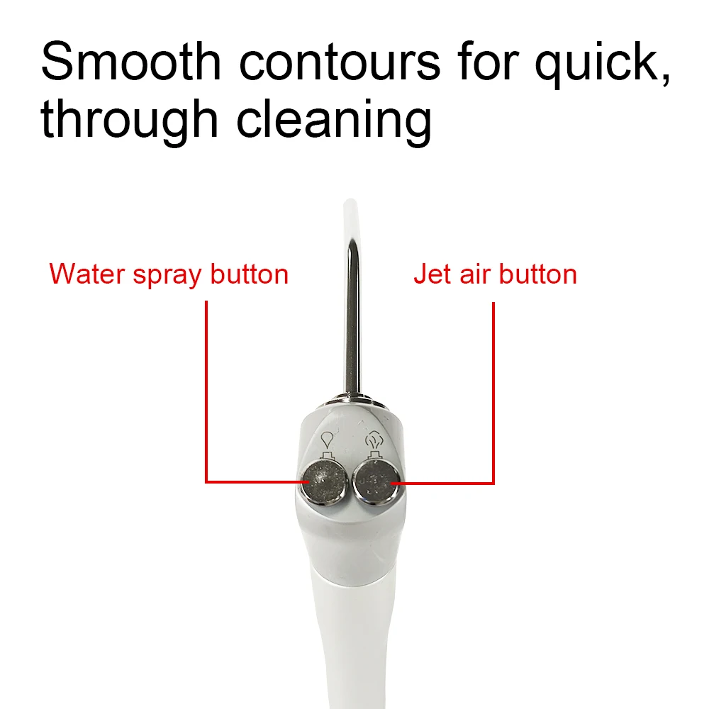Dental  With 2 Nozzles Tips Dental Air Water Syringe 3 Way Syringe Handpiece Teeth Triplex Whitening Handpiece