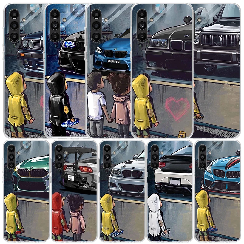 Boy See Sports Car Jdm Drift Phone Case For Samsung Galaxy A17 A37 A57 A16 A15 A14 A13 A56 A55 A54 A53 A36 A35 A34 A33 A26 A25 A