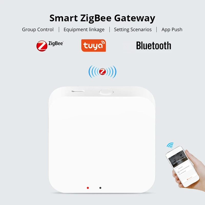 White Gateway Plastic Gateway Hub Multi Mode Smart Home Bridge Wifi Bluetooth Zigbee Remote Control Work With Alexa Google Home