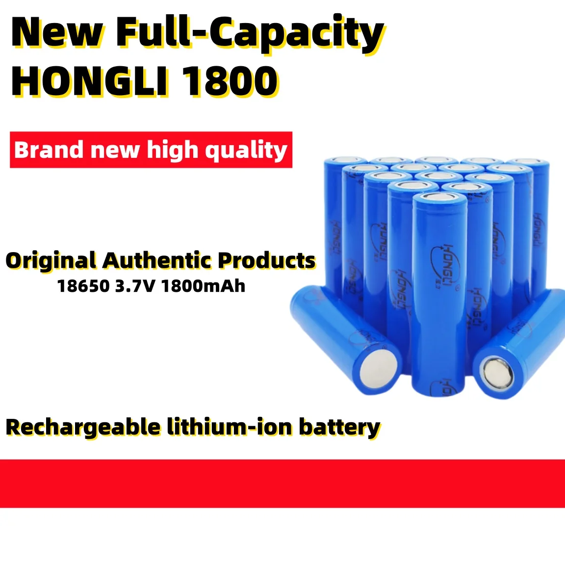 100% Original for 18650 1800mAh 25A Discharge INR18650 HONGLI 1800mAh Li-ion 3.7v Rechargable batteries 18650 Battery