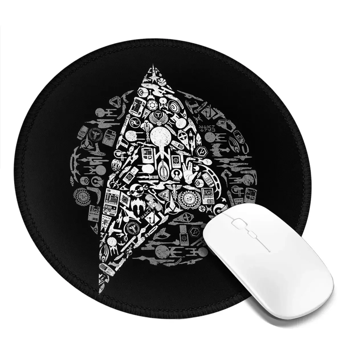 Star Treks Science Fiction TV Series Round Mouse Pad Computer Keyboard Mouse Mat Gamer Laptop Desk Mat Office Accessories Table
