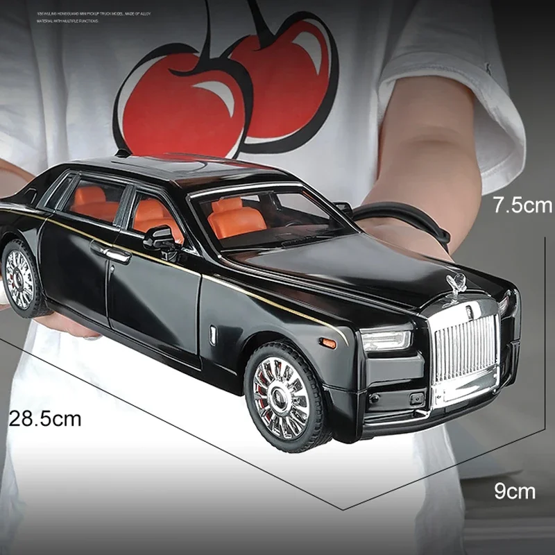 1:18 Big Size Diecast Rolls Royce Phantom Alloy Car Model Collective Miniature Voiture Boyfriend Car Gift Home Decor Toys Boys