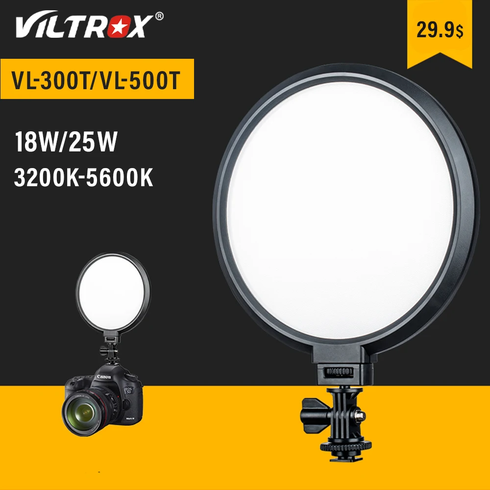 Viltrox VL-300T 18W 25W Camera LED Light Lamp Ring Light Bi-color Ultra Thin Dimmable for Photo Shooting Video Studio Show Live