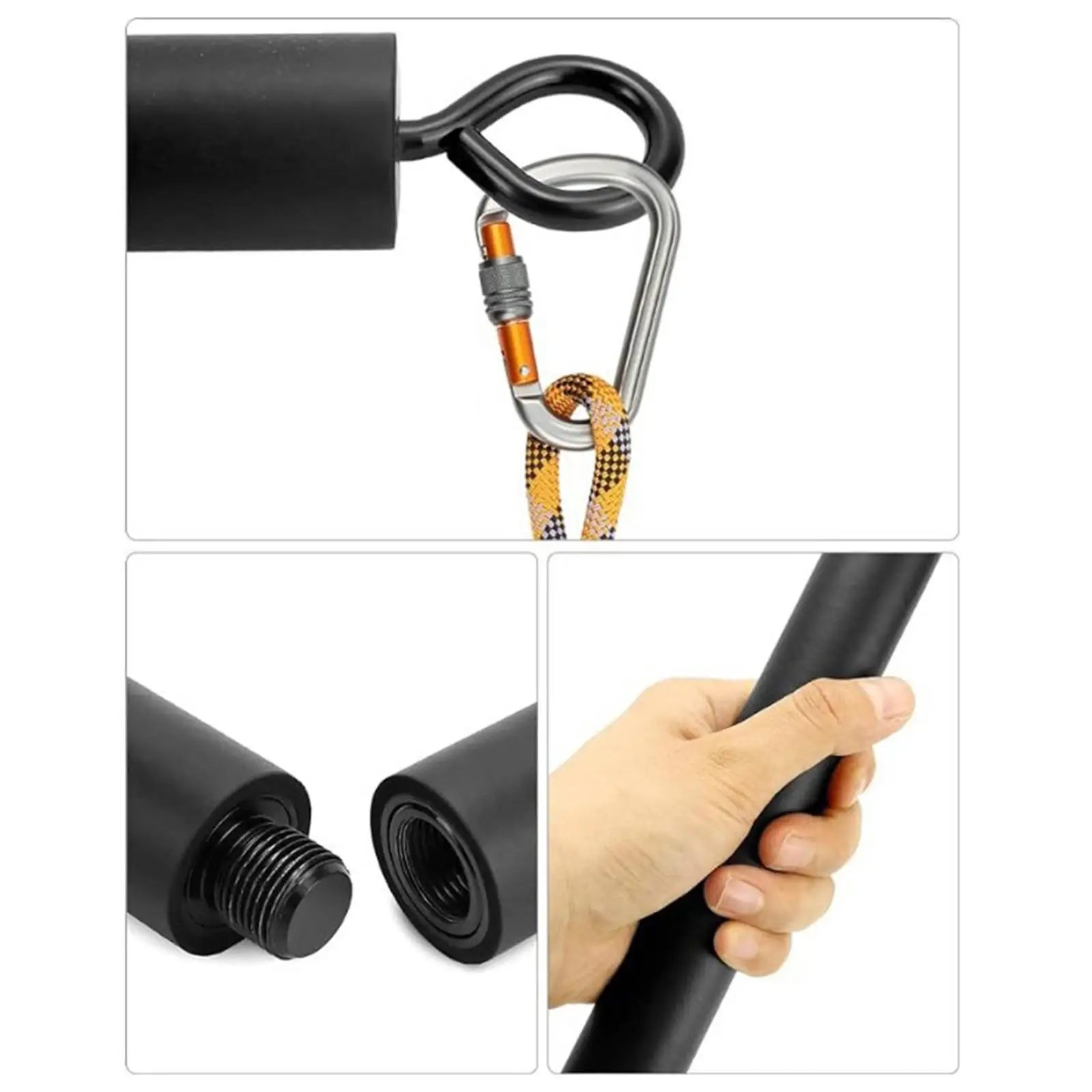 Heavy Duty Resistance Band Bar Detachable Workout Bar Fitness Equipment Portable Training Bar for Home Exercise Routines