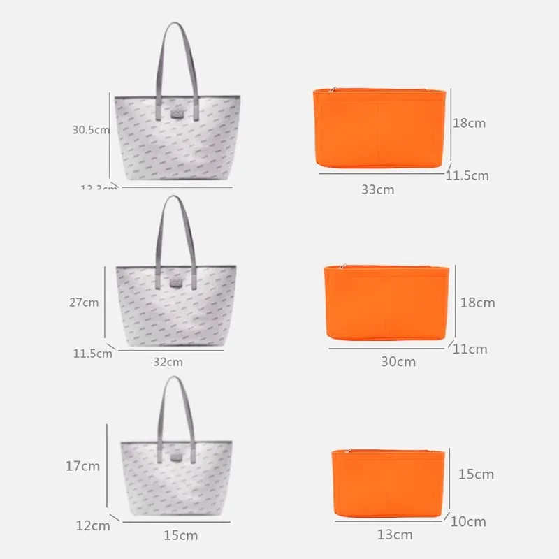 Only Sale Innert Bag Felt Insert Liner Purse Organiser Pouch Handbag Tote Bag Internal Bag For mto the tote bag