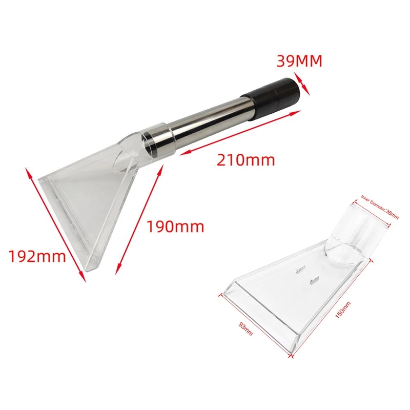 หัวฉีดทำความสะอาดพรมหัวฉีดไอน้ำอเนกประสงค์ขนาด38มม. พร้อมอะแดปเตอร์อะไหล่เครื่องดูดฝุ่นทำความสะอาดพื้น