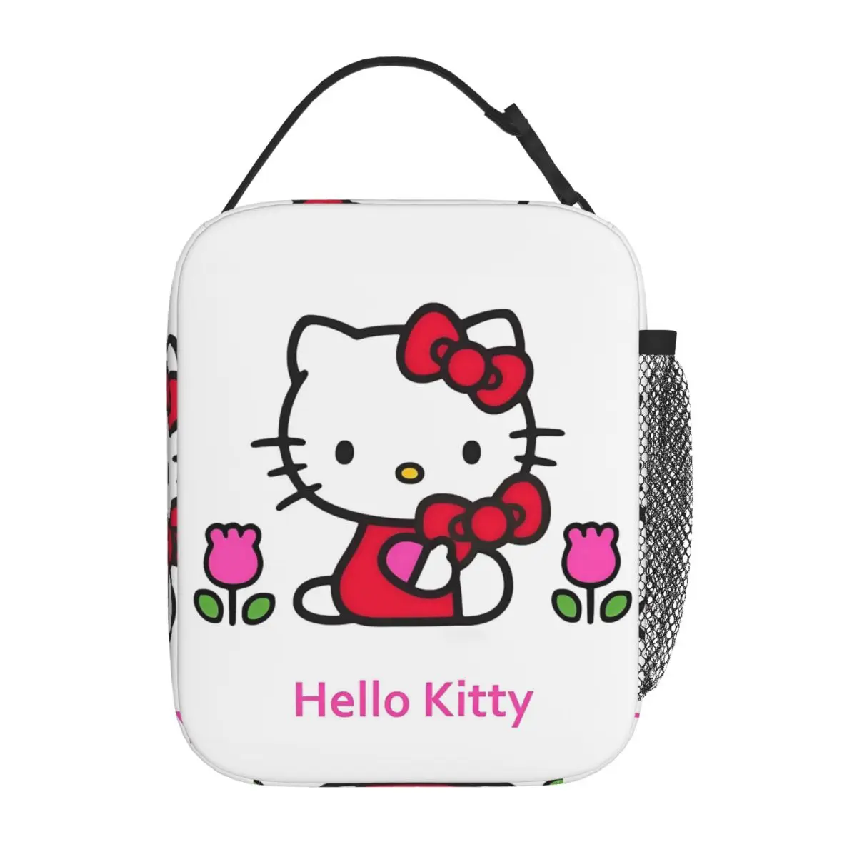 

Hello Kitty And Flowers Insulated Lunch Bags Leakproof Lunch Container Cooler Bag Tote Lunch Box Work Picnic Girl Boy