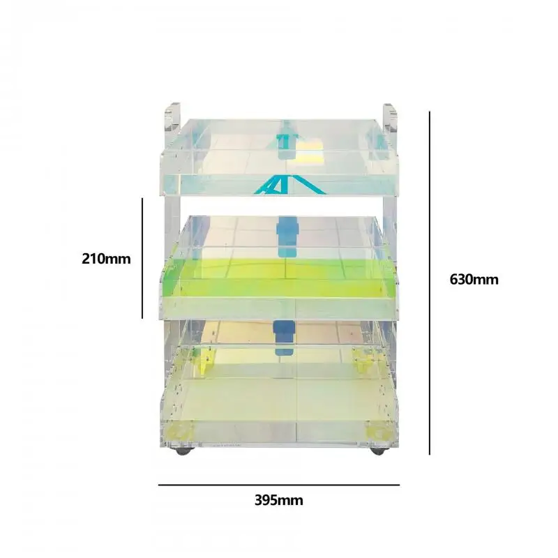 Creative Acrylic Trolley Storage Rack Cosmetics Storage Shelf Storage Rack Floor Bathroom Multi-Layer Storage Rack