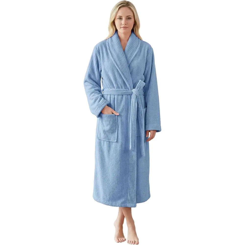 

PJGGZ Women's Shawl Collar Bathrobe, Sot Long Towel Robes or Women - Super Absorbent Quick Dry yet Warm