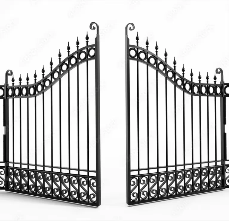 Customization Corten Steel Gate Arch Steel Doors Wrought Iron Villa Gate Designs Steel Sliding Gate