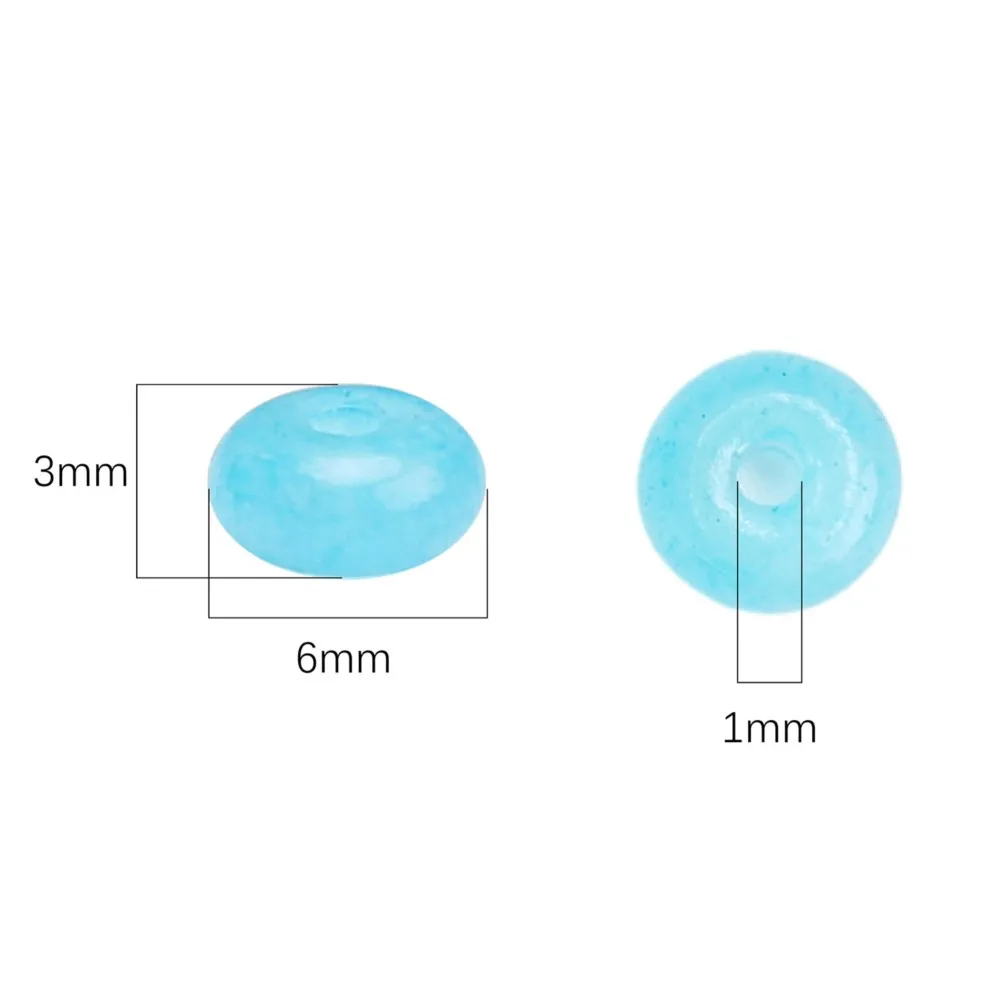 50 قطعة الزجاج الملون تقليد اليشم المعداد الخرز شقة مستديرة فضفاض حبة لصنع المجوهرات سوار يدوي الصنع إكسسوارات الحرفية #2