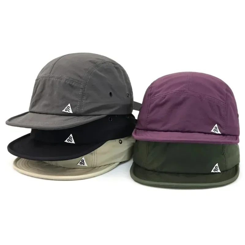 5 Panel Short Brim Quick-drying Golf Baseball Caps Mens Soft Lightweight Sports Running Cap Unisex Outdoor UPF50+ Peaked Cap