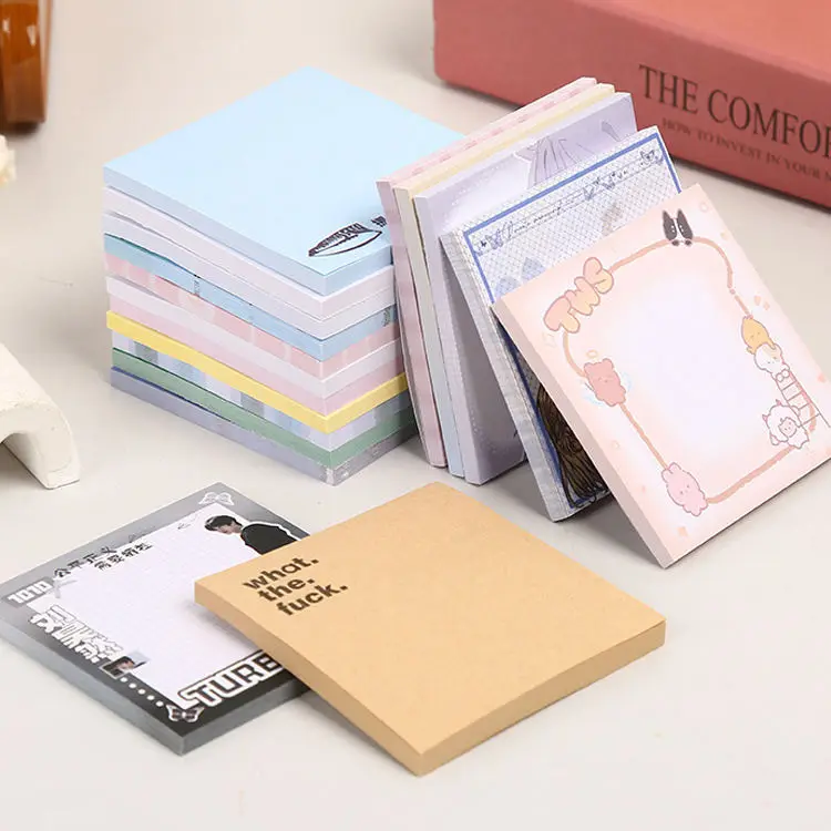 20Pcs 7x7cm Custom Sticky Notes Strong Adhesive Memo Pads Personalized Printed Notepads For Office School Daily Use