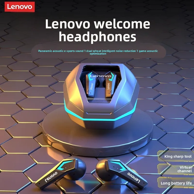 الأصلي لينوفو TG102 جديد سماعة لاسلكية تعمل بالبلوتوث 5.4 سماعات الكمون المنخفض الألعاب إلغاء الضوضاء سماعات HD ستيريو الموسيقى سماعات الأذن #4