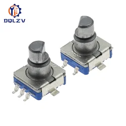 5PCS EC11 5Pin SMD Type Rotary Encoder Switch With Push Button Switch 30 Position Handle Length 10mm Half Shaft