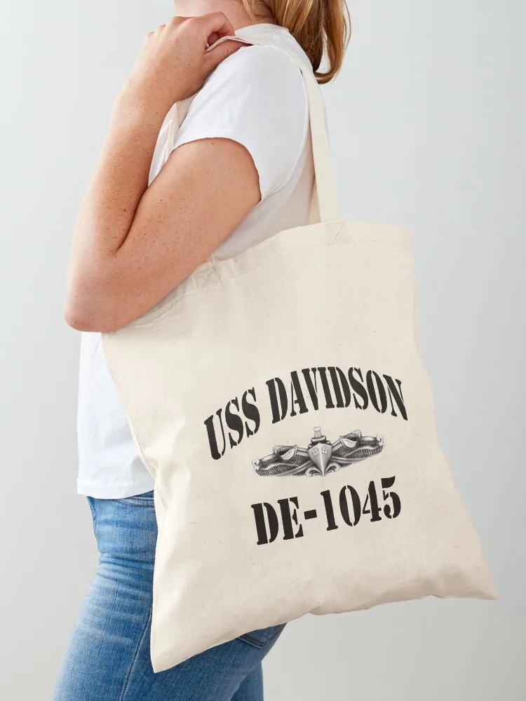 USS DAVIDSON (DE-1045) SHIP'S STORE Tote Bag eco pack hand bag ladies tote bag canvas Canvas Tote