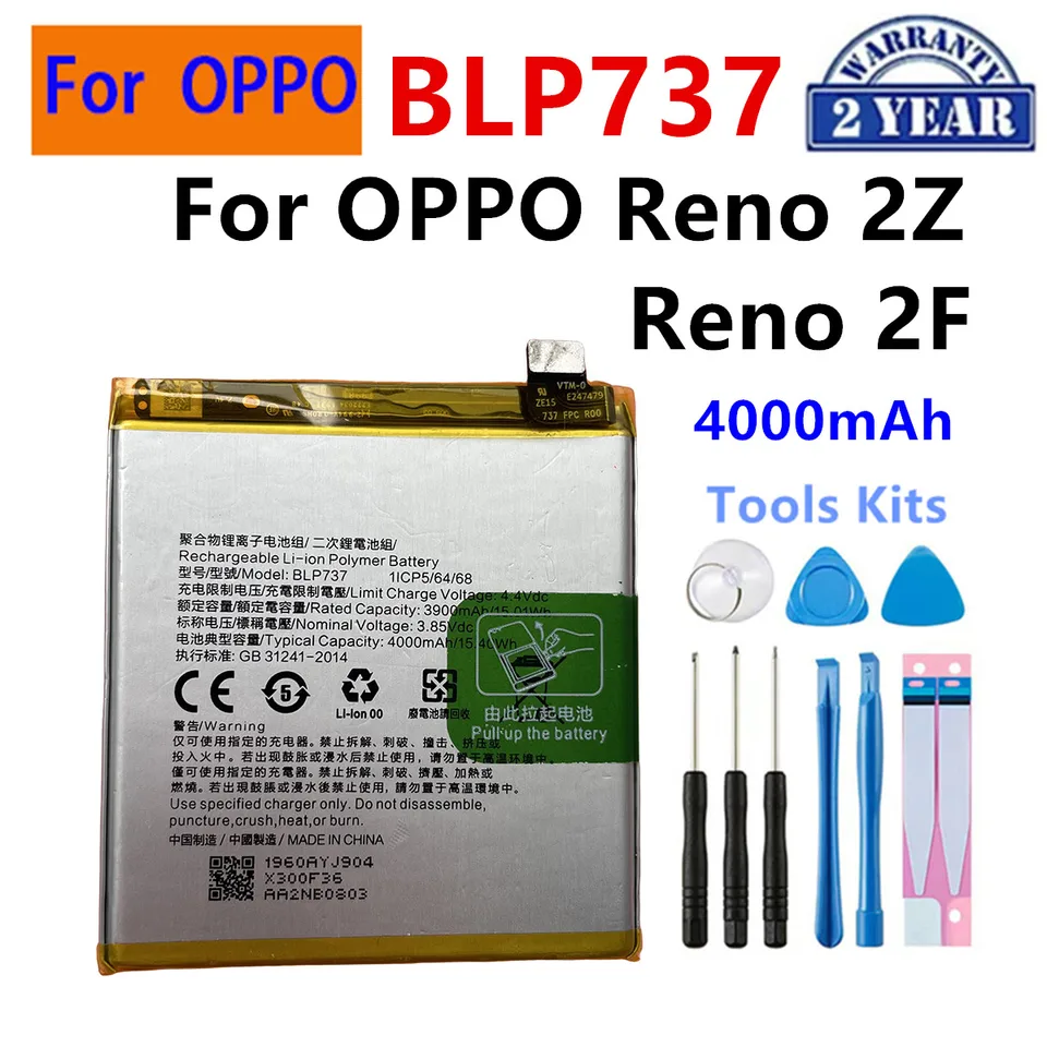 BLP819 BLP779 BLP737 BLP735 BLP717 Batería para OPPO Reno 5 5Z 4Z 4G 5G Reno 2F 2Z Reno Z 2 OPPO A93 F17 Pro Baterías de teléfono 4