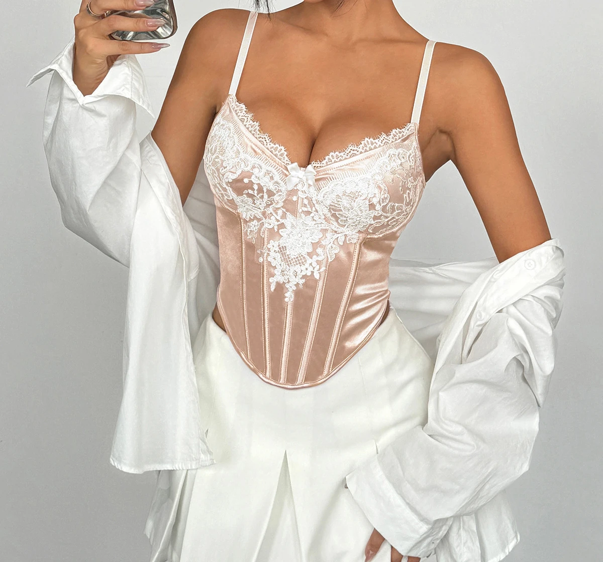 

Lace Vest Woman Streetwear Summer Spring New Style Fashionable and Versatile Patchwork Sexy Y2k Sleeveless Tank Top for Female