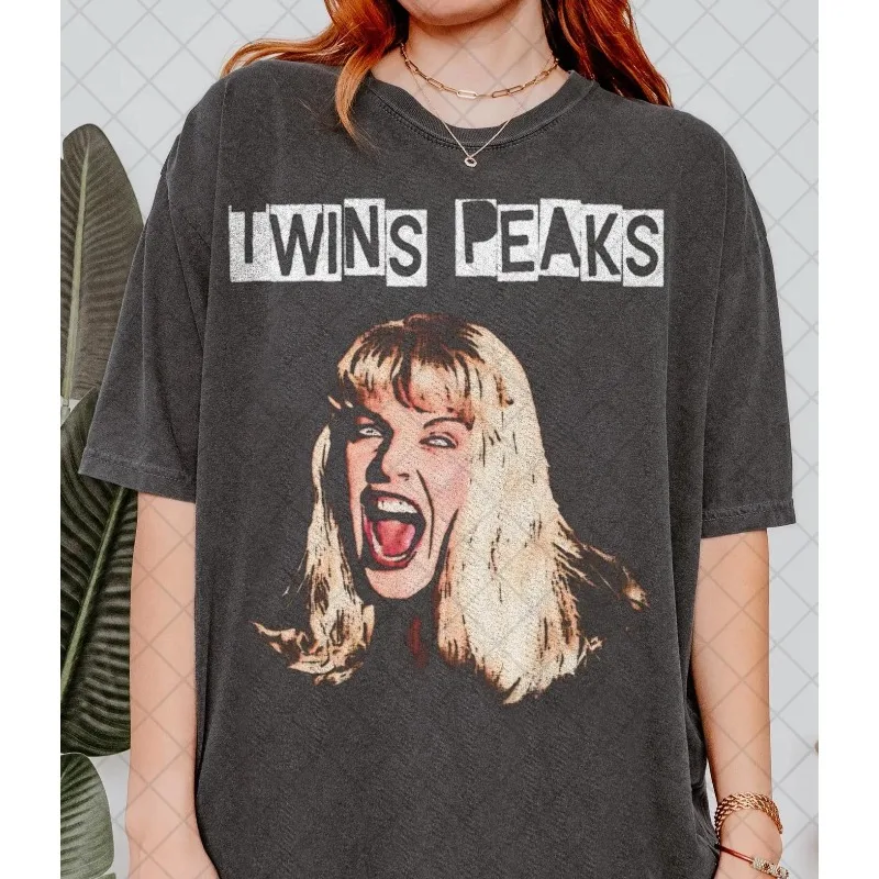 

Футболка Shuangfeng Town, женская футболка Laura Palmer Clone, новая летняя повседневная и модная хлопковая футболка унисекс в стиле Y2K