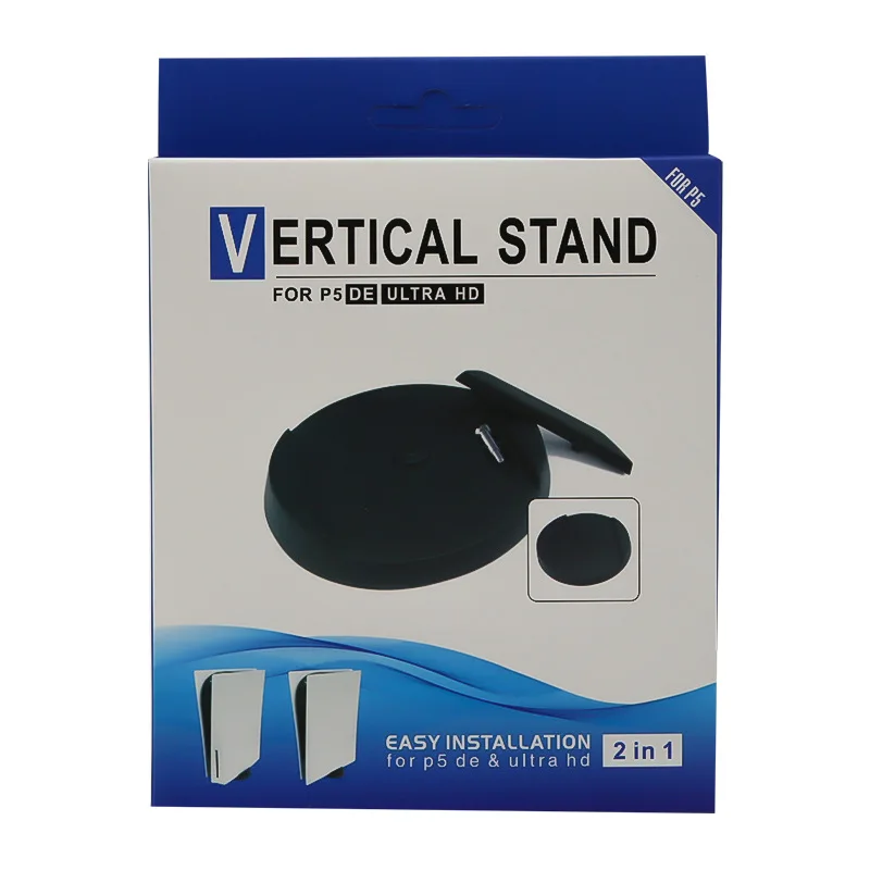 حامل رأسي لجهاز PS5 حامل مضاد للانزلاق قاعدة تثبيت لسوني بلاي ستيشن 5 القرص والإصدار الرقمي لقاعدة ملحقات وحدة التحكم في الألعاب