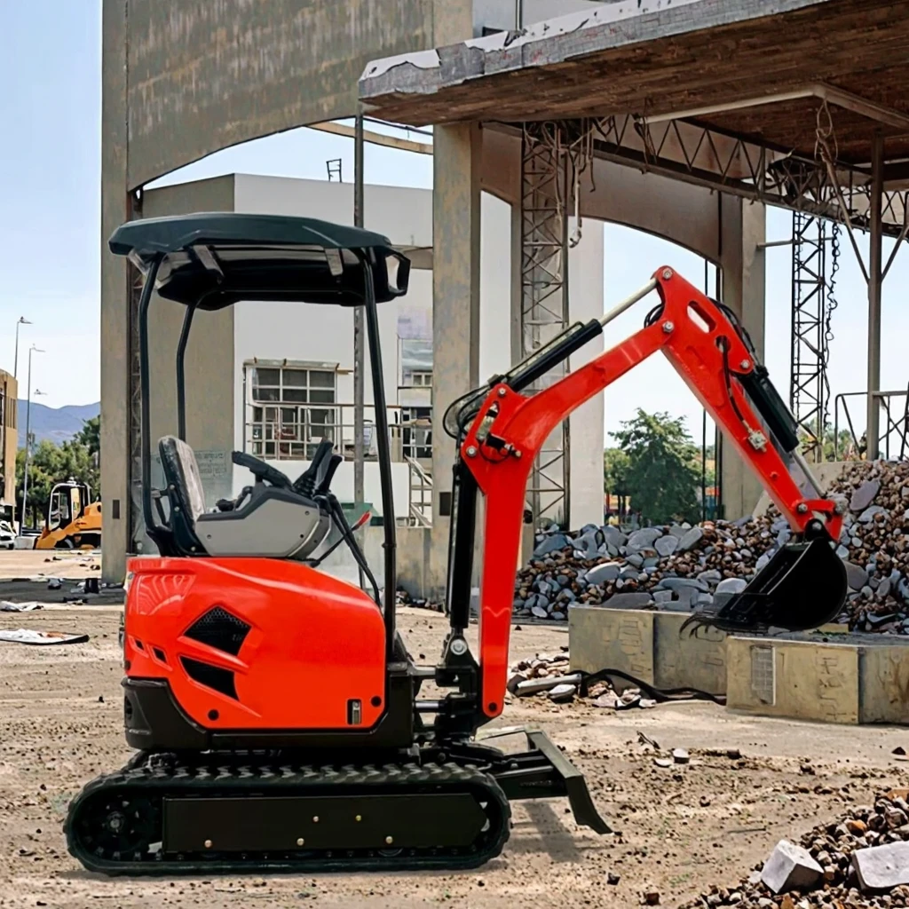 

Мини-экскаватор 2 тонны 1,8 тонны Бесплатная доставка Индивидуальный многофункциональный двигатель Kubota Экскаватор Маленькие гусеничные фермерские экскаваторы для дома