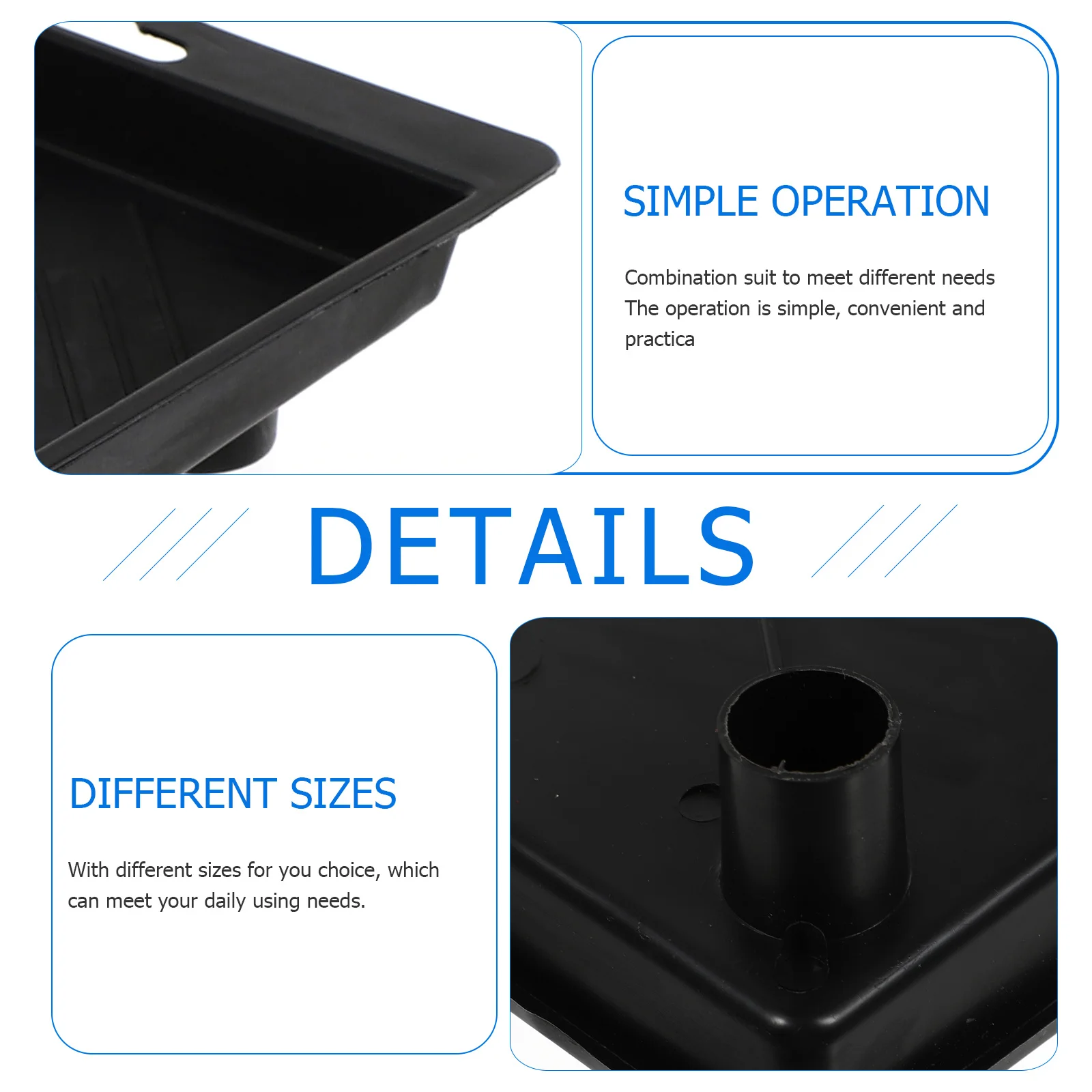 

3Pcs Plastic Colors Mixing Tray Large Capacity Stackable Design for Watercolor Acrylic Oil Painting Wall Art Drawing Tool