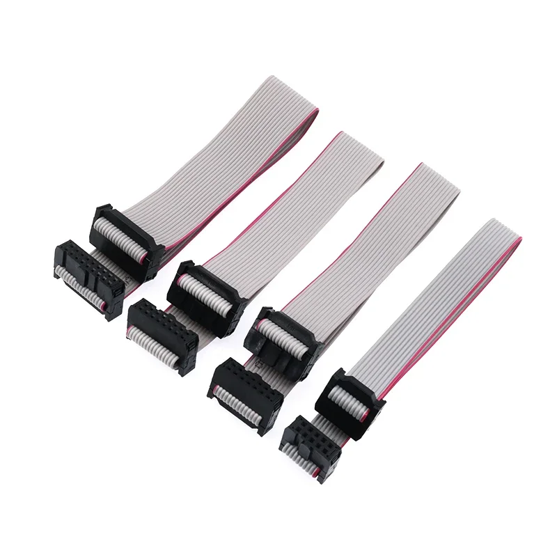 2.54MM Pitch FC-6/8/10/12/16/20/26/30/40/50/60/64 PIN 30CM JTAG ISP DOWNLOAD CABLE Gray Flat Ribbon Data FOR DC3 IDC BOX HEADER