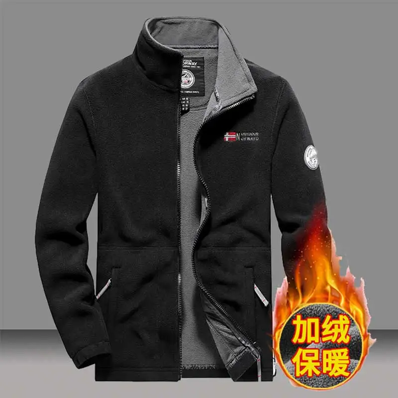 Autumn Winter New Fleece Jacket Men Thick Slim Tactical Jacket Men Warm Windproof Jackets Men Outwear Climbing Jackets Male