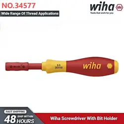 Wiha NO.34577 SoftFinish Screwdriver with Bit Holder for SlimBits Flexible Compact Mobile Screwdriver Set