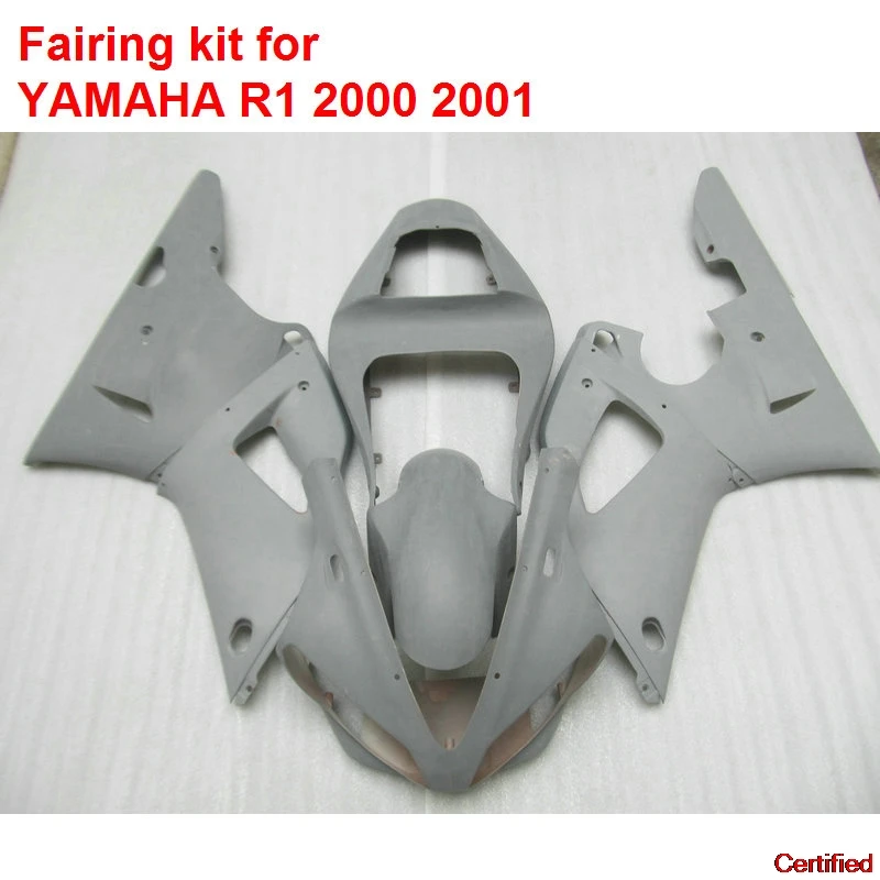 

Кузов мотоцикла, неокрашенные обтекатели кузова для Yamaha YZF R1 00 01, серый пластиковый комплект обтекателей R1 2000 2001 BA34