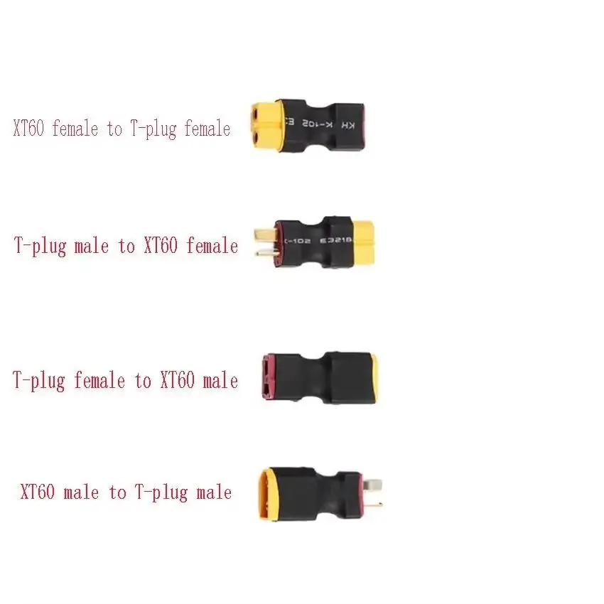 1 قطعة T عمداء التوصيل ذكر/أنثى إلى XT60 أنثى/ذكر موصل محول ل RC يبو بطارية هليكوبتر كوادكوبتر RC أجزاء #3
